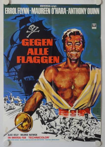 Gegen alle Flaggen originales deutsches Filmplakat (R60s)